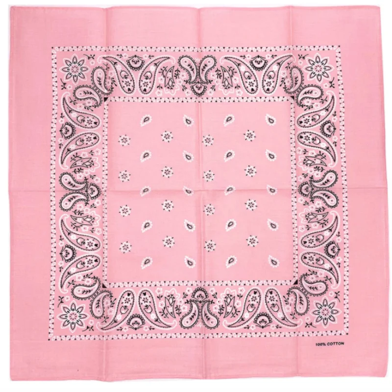 Solid color printed bandana wholesale organic cotton bandana custom cotton bandana for classic paisley