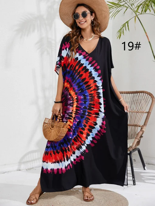 44 colors European and American printed beach sarongs cover up vacation beach dresses bikini sun protection suit outer shawl
