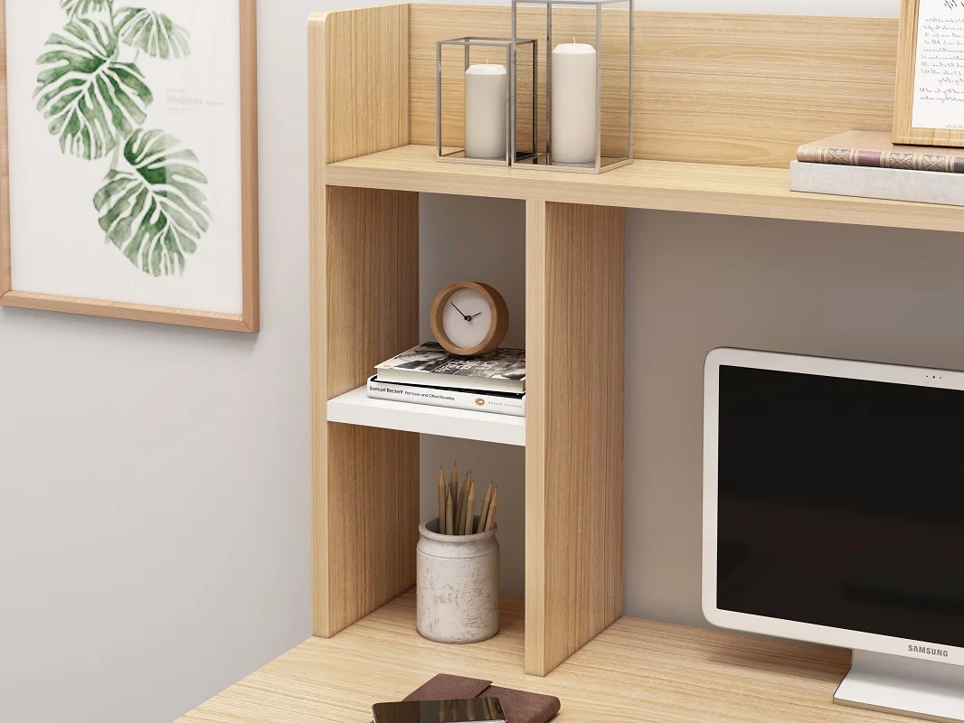 Eco-friendly adult modern office home simple study office writing desk with book shelf