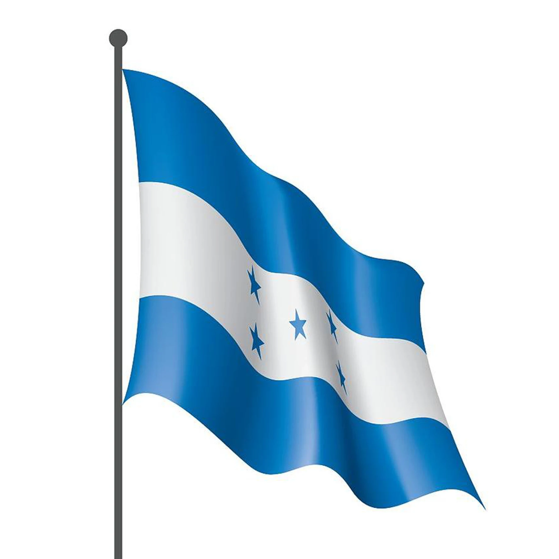 High Quality Printing 3x5ft Polyester Fabric Campaign Honduras Country Blue White Flag 5 Stars