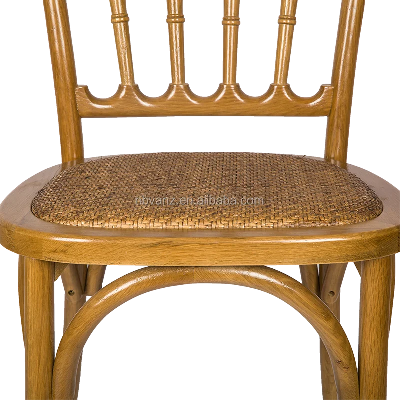 Wholesale Brown Wooden UK Bulk Rental Classic Banquet Wood Church Chiavari Pieces Wedding Event Chaise Napoleon Chair