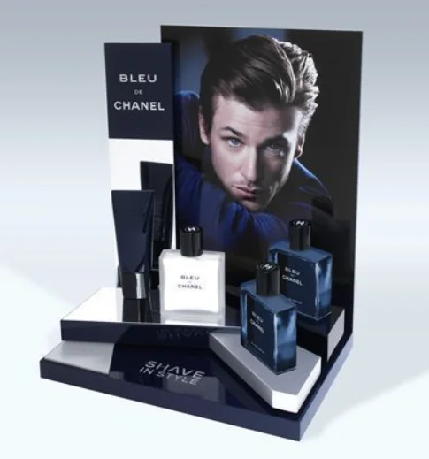 ODM Customized  Acrylic Cosmetics Perfume eyelash moisturizer lipstick hand cream  Makeup Display Rack stand with LED