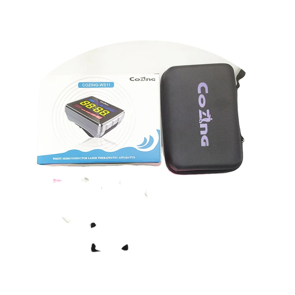 Dropshipping high blood pressure laser therapy device watch 650nm cold laser therapy wrist watch for diabetes rhinitis