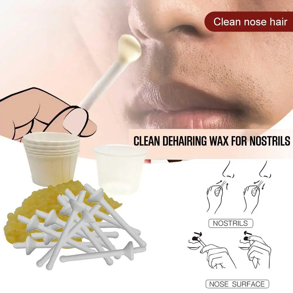 Nasal Hair Removal Depilatory Hard Wax Beans Waxing Set 100g Nose Wax Kit For Men And Women