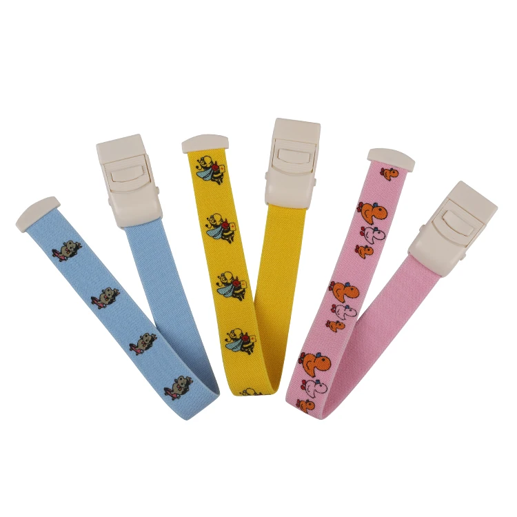 Available Customized Blood Collection Plastic Buckle Medical Tourniquet Elastic Band