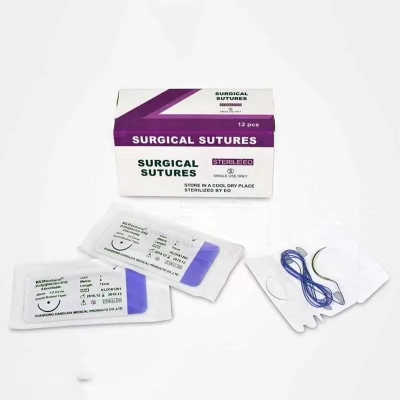 High Quality Medical Device Disposable PGA/Catgut/PDO/ pgla 910 Surgical Suture With Needle