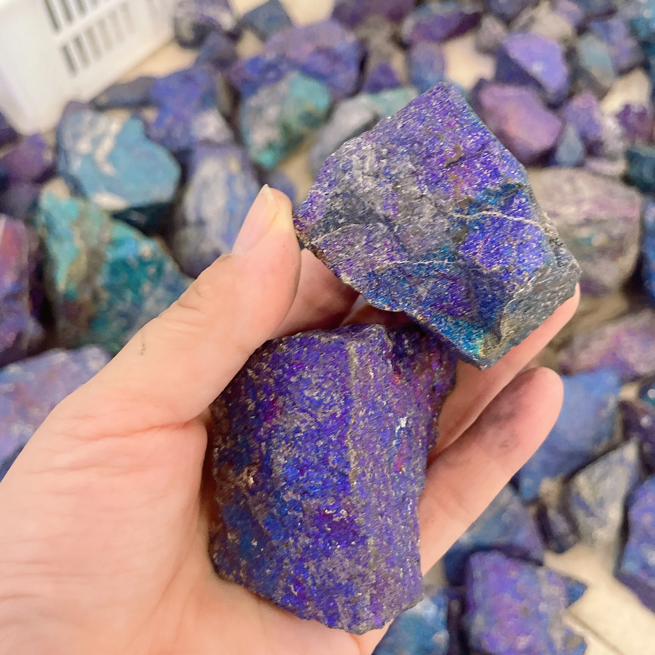 Natural raw stone bornite gemstone rocks rainbow bornite rough crystals healing stones for home decoration
