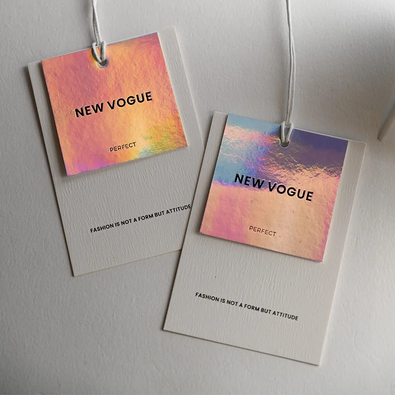 Wholesale customized fluorescent luxury fashion trend clothing matte clothes shoes jeans tags