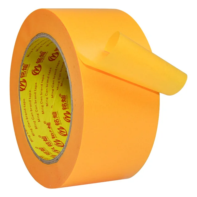 Orange painters masking paper tape for painting golf gold golden band washi tape de papel