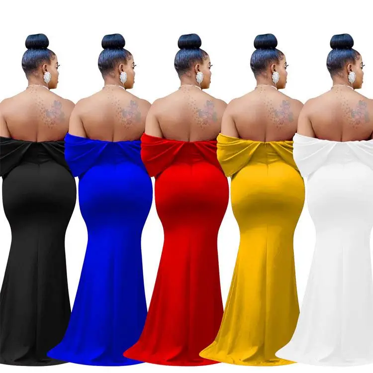 Casual Custom Ladies Luxury Golden Midi Dresses Party Sexy Dresses with Back Straps Beautiful Party Long Strapless Dresses