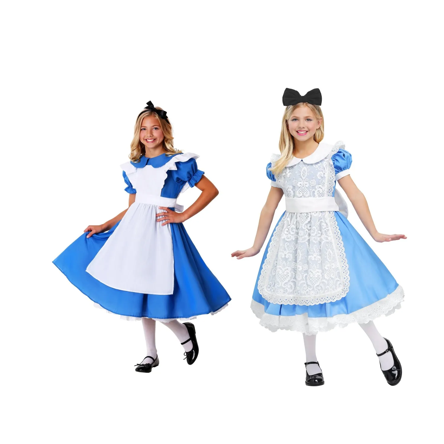 Алисовый фартук Детские платья для девочек наряжаться игры вечеринка костюм на Хэллоуин