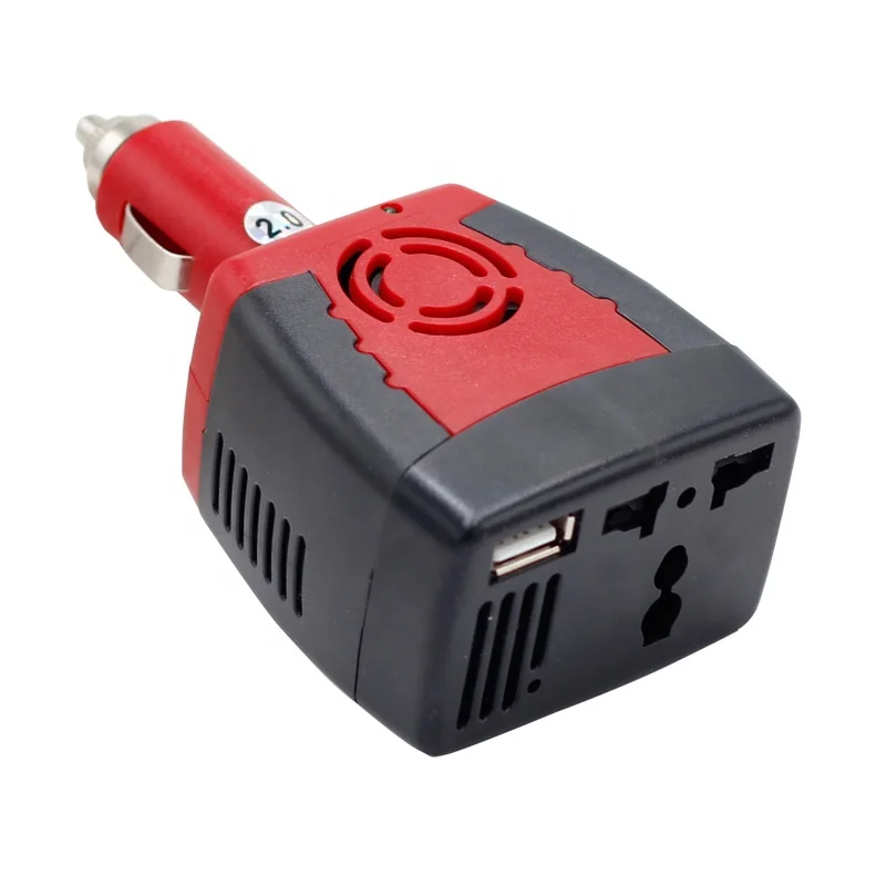 DC 12V to 110V/220V AC 150W Car Power Inverter Charger Adapter Universal Socket for Mobile Phone/Laptop