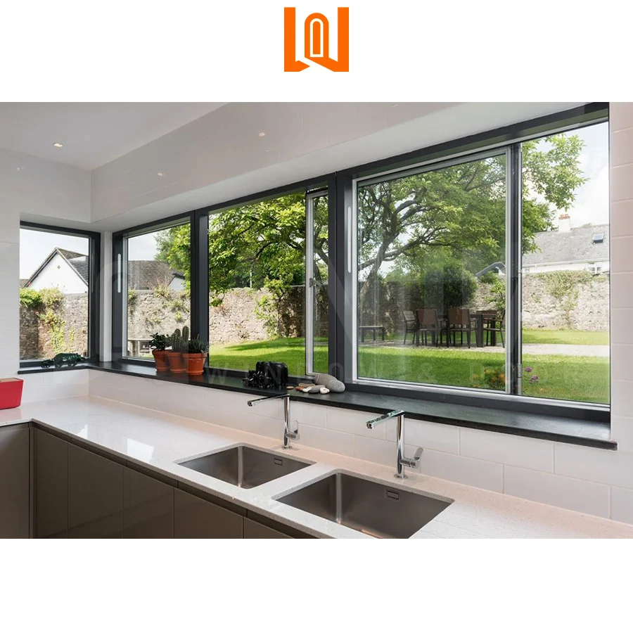 Waterproof residential glass window hurricane impact aluminium sliding windows double glazed sliding windows