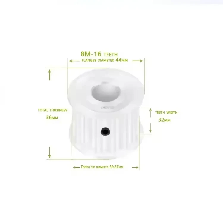 HTD 8M-16teeth 30mm belt width A type  Bore 4/5/6/6.35/8/10/12/12.7/14/15   aluminum timing pulley factory