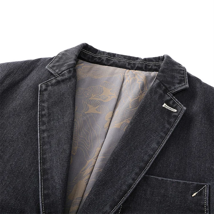 New men thin young handsome slim small suit Spring and autumn denim jacket business casual jacket