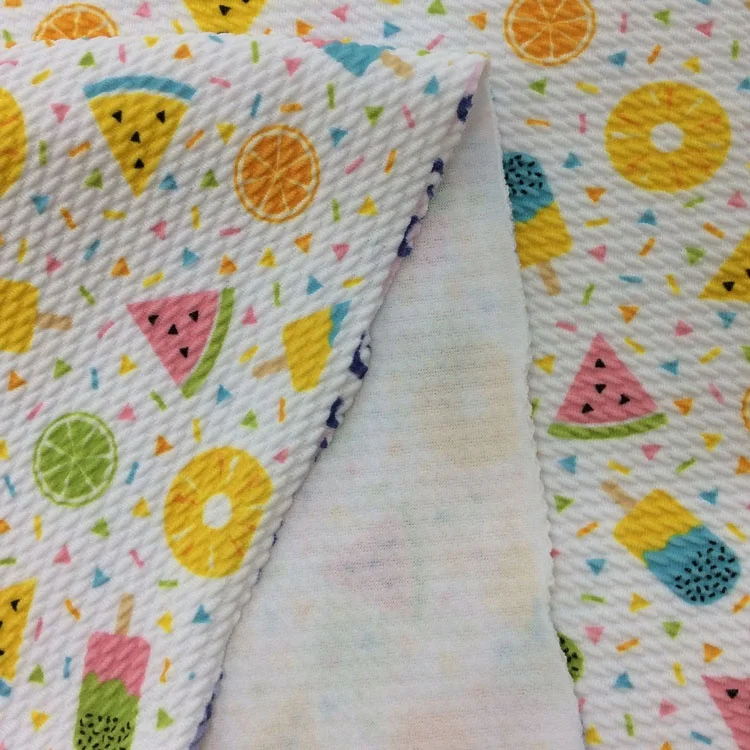 no MOQ custom knit polyester spandex digital print liverpool printing bullet  fabric for bows textile