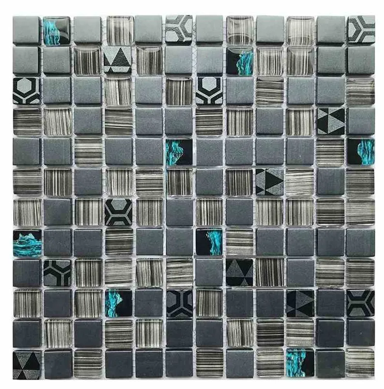 Wall Decor 30x30cm Glass Mosaic Bevel Look Glass Mirror Tile