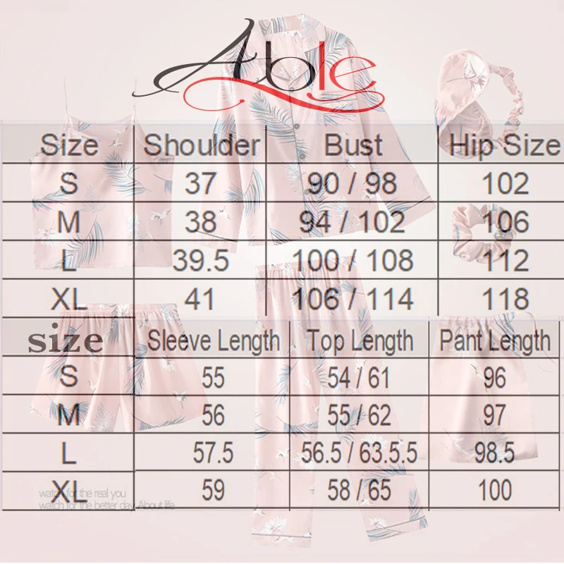 Able Baju Tidur Daster Pijama Feminino Grandes Tailles Pyjama Lounge Wear Satin Pajamas Sleep Wear Set Night Suit For Ladies