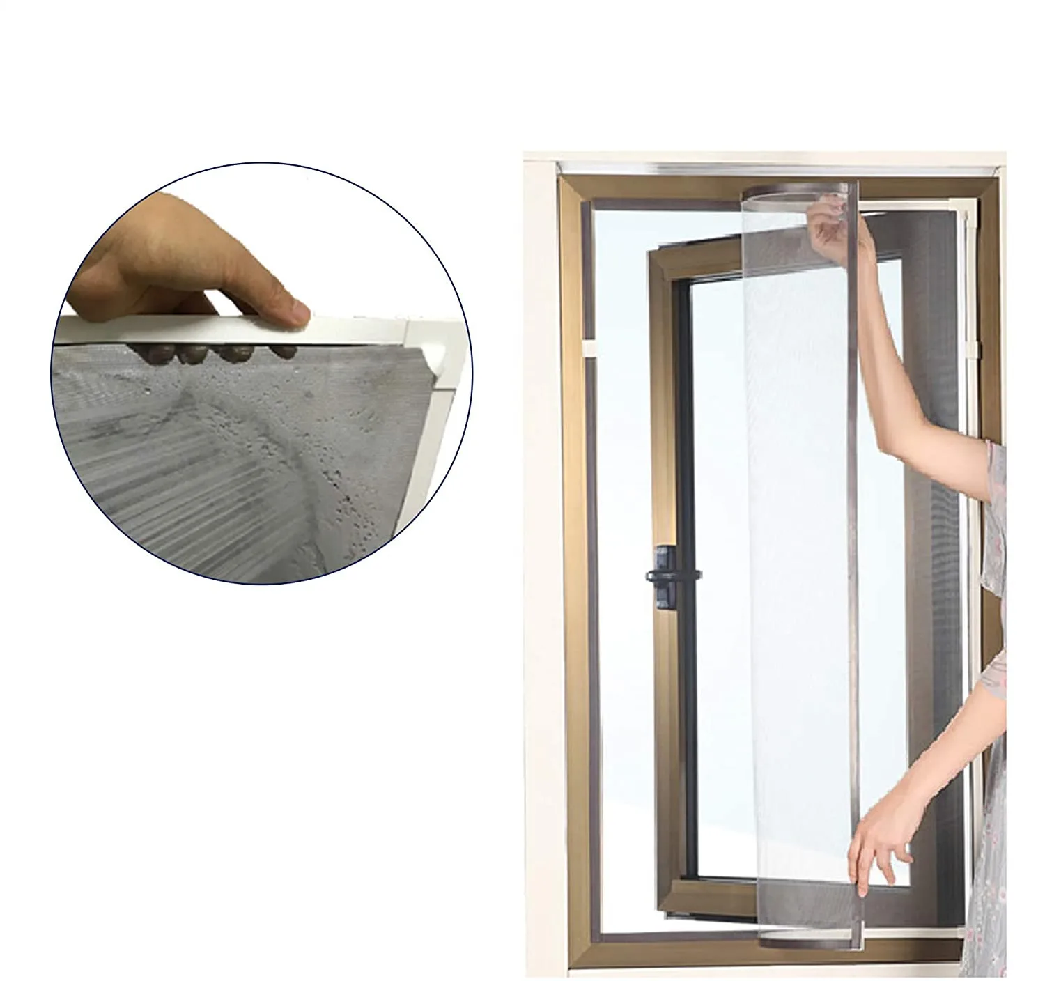 Easy DIY Installation Fly Window Net/Magnetic Window Screen Accessories Fits Any Size