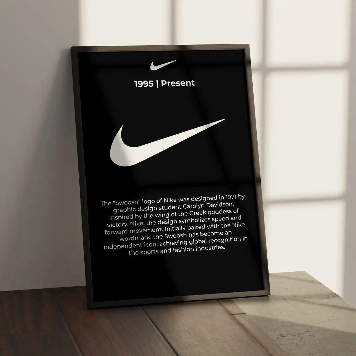 SQ Luxury Poster Logo Quote Black Design Logo History Poster Set of 3 Wall Decoration Print Canvas Motivation Poster