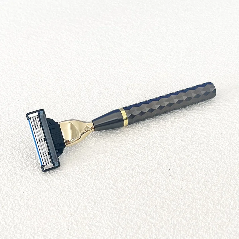 Metal 3 Blade Safety Razor Compatible With Gillette System Man Triple Shaving Metal Razor
