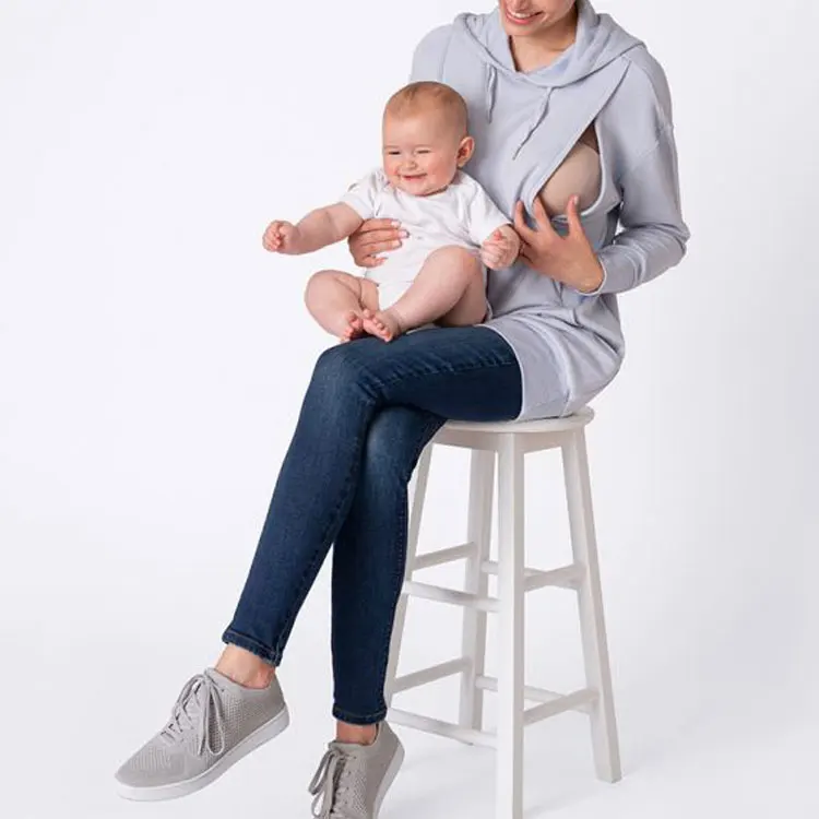 Wholesales Breastfeeding Jumper Maternity Sweatshirts Women Sweatshirt Maternity Hoodie For Nursing