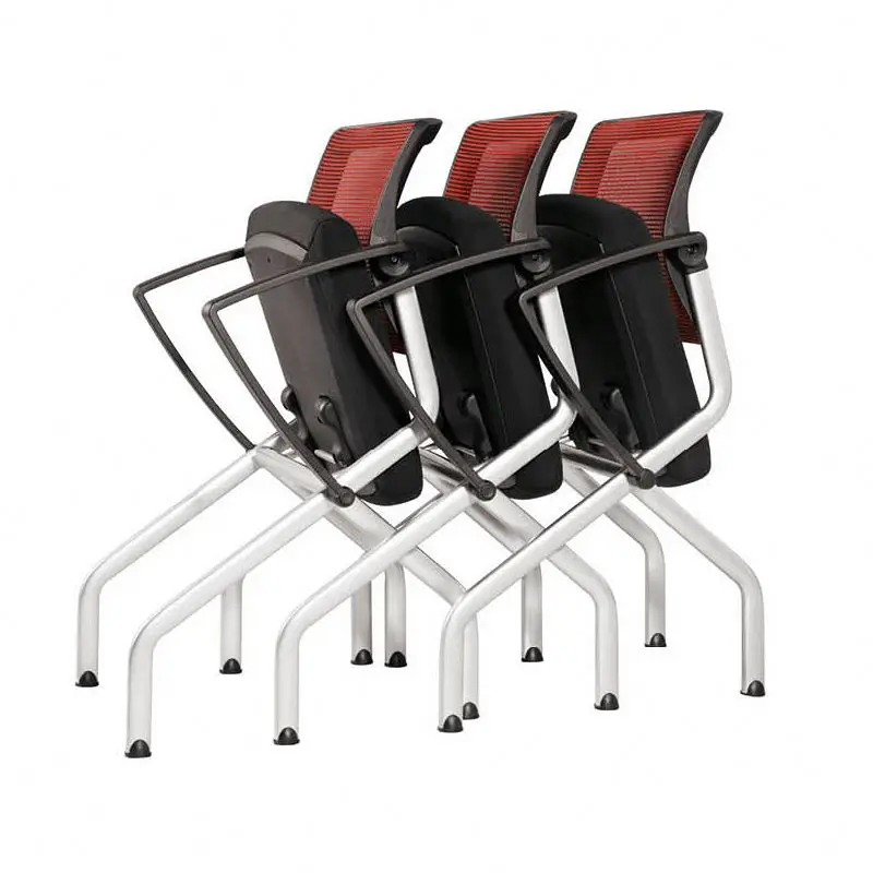2024 Wholesale Mesh Swivel Revolving Office Cheap Guest Training With Writing Tablet Meeting Room Office Chair