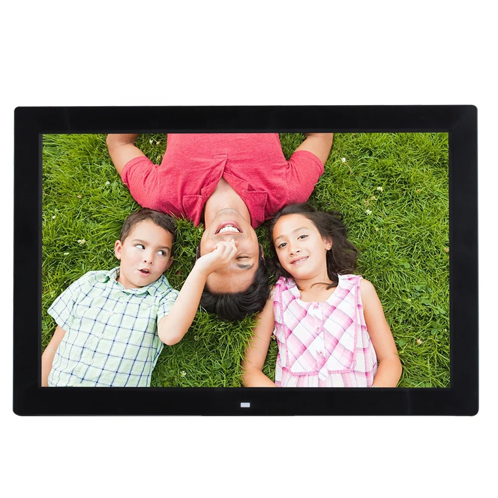 Chinese popular 17 inch bulk digital photo video frame with silk printing LOGO and start up logo