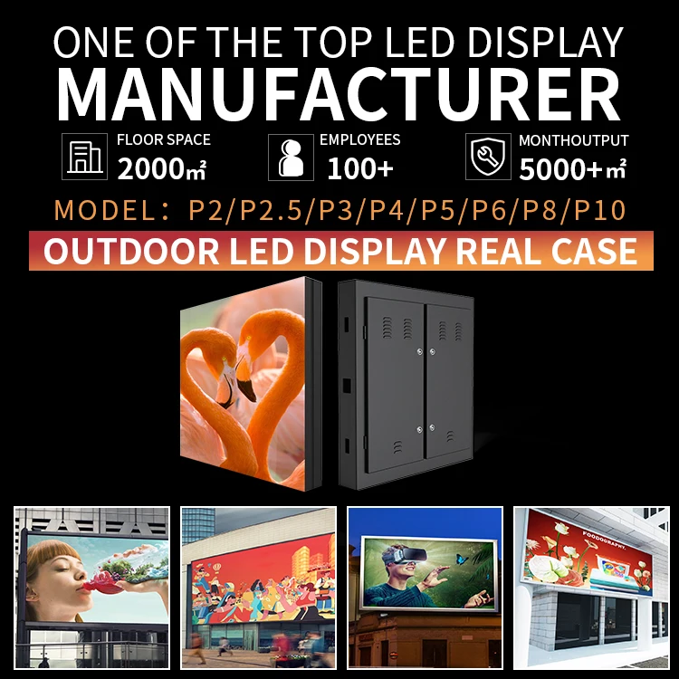 P6 P8 P10 Outdoor Led Display Panel Billboard High Quality Smd Ads Electronic Waterproof Sign Led Wall Board Digital Screen