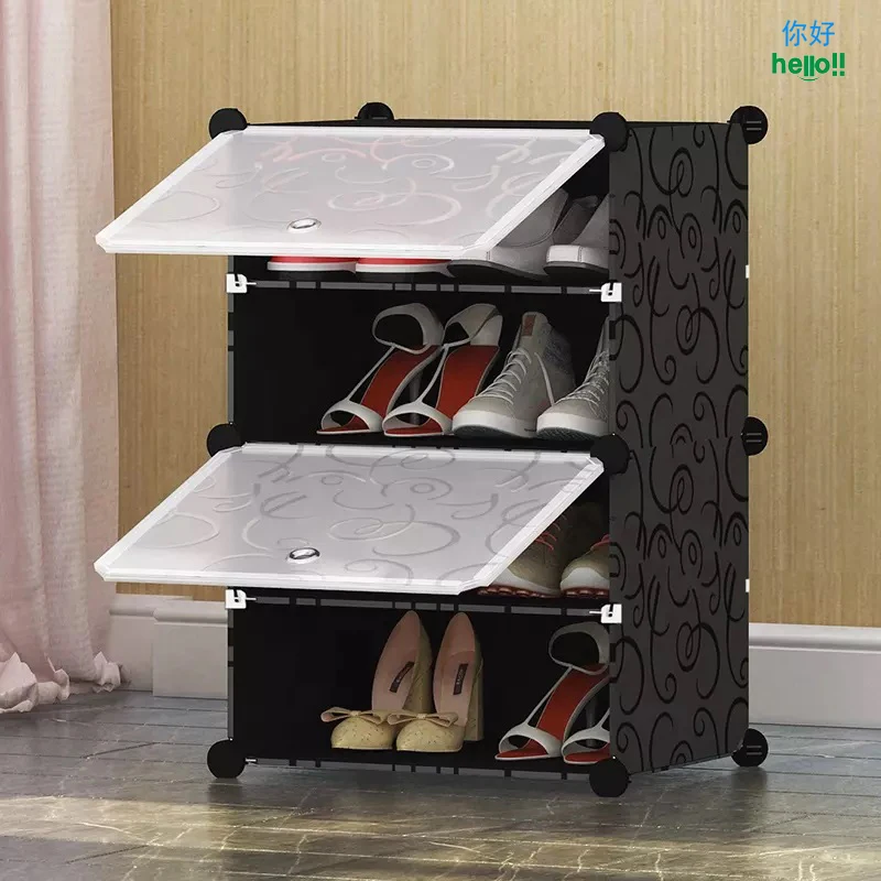 Multi-use Wardrobe Ghana Wardrobes Latest Design With Shelf And Hanger Good-looking Plastic Wardrobe Cabinet Bedroom Furniture