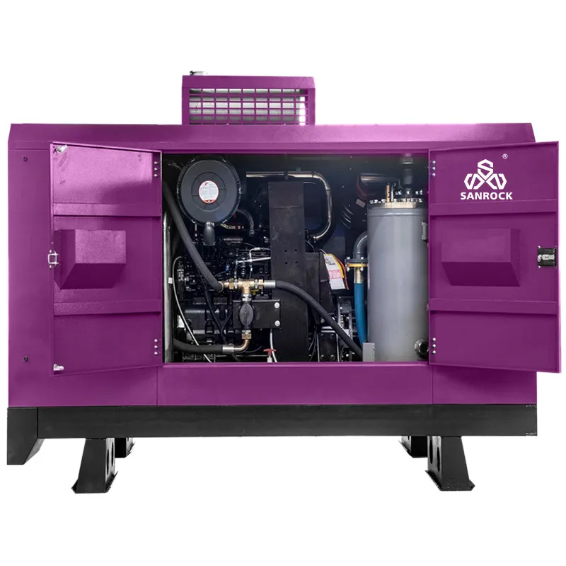 SANROCK Diesel Screw Air Compressor Mining Rotary Screw Air Compressor Machine