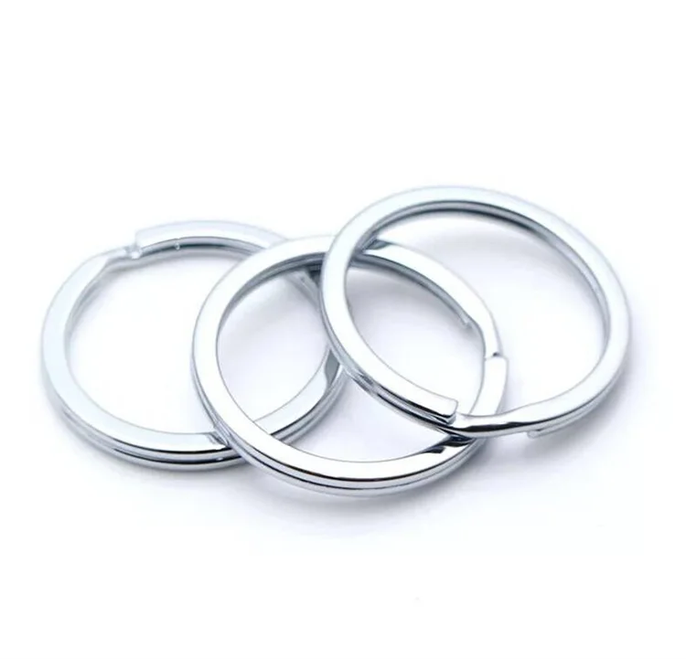 2024 12mm -38mm Metal Circle Round O Ring Flat Split Key Ring for Keychains