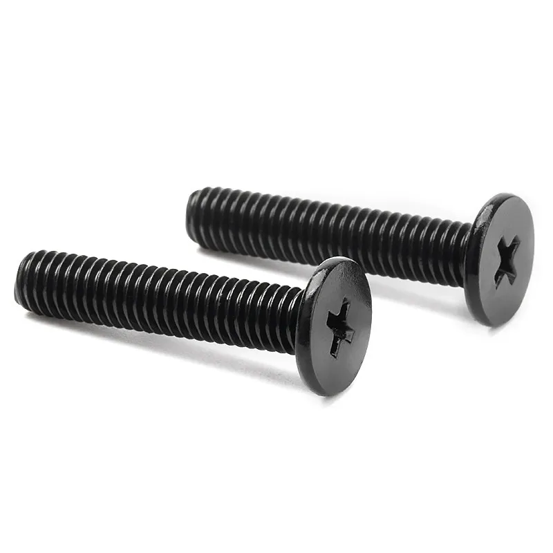 M1.6 M2 M2.5 M3 M4 M5 M6 Black 304 Stainless Steel Laptop Computer Cross Phillips Ultra Thin Low Flat Wafer Head Bolt Screw