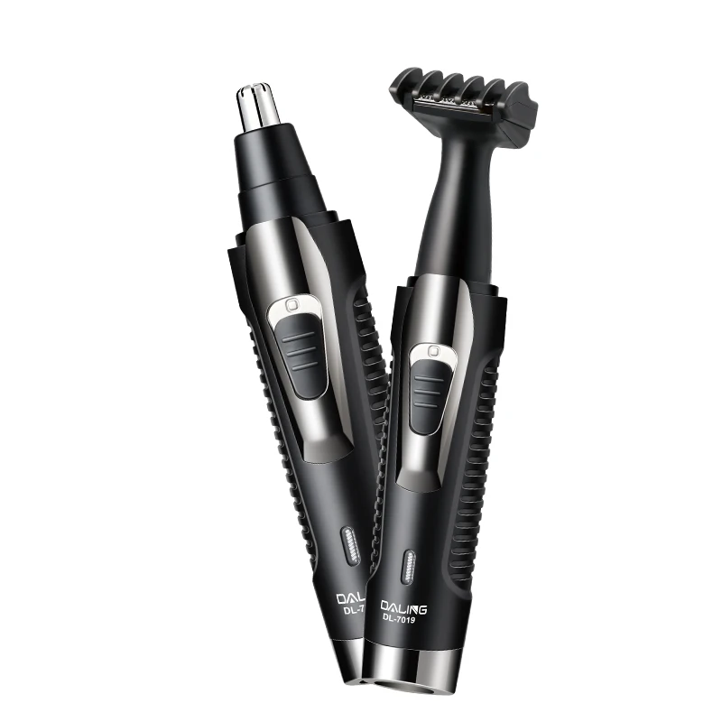 2 in 1 Mini Electric High Quality Rechargeable Wireless Nose Hair Repair Ear Cleaning Cutting Head Can Be Washed Rotate for Men