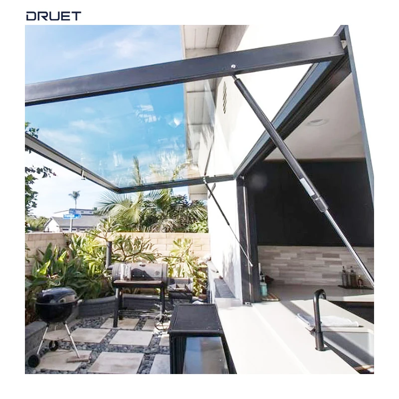 USA market hurricane impact thermally broken aluminum decorative window awning pvc awning window