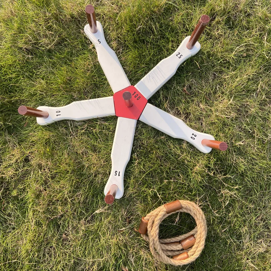 Outdoor Foldable  Ring Toss Game Set For Family And Children