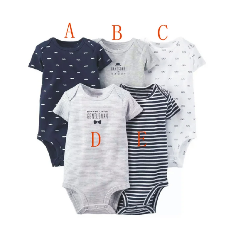 Изготовленный на заказ без рукавов для новорожденных Одежда для мальчиков комбинезоны и костюмы; Детские комбинезоны; Комплект 100% из органического хлопка, 5 предмета в комплекте, футболки для мальчиков с короткими рукавами