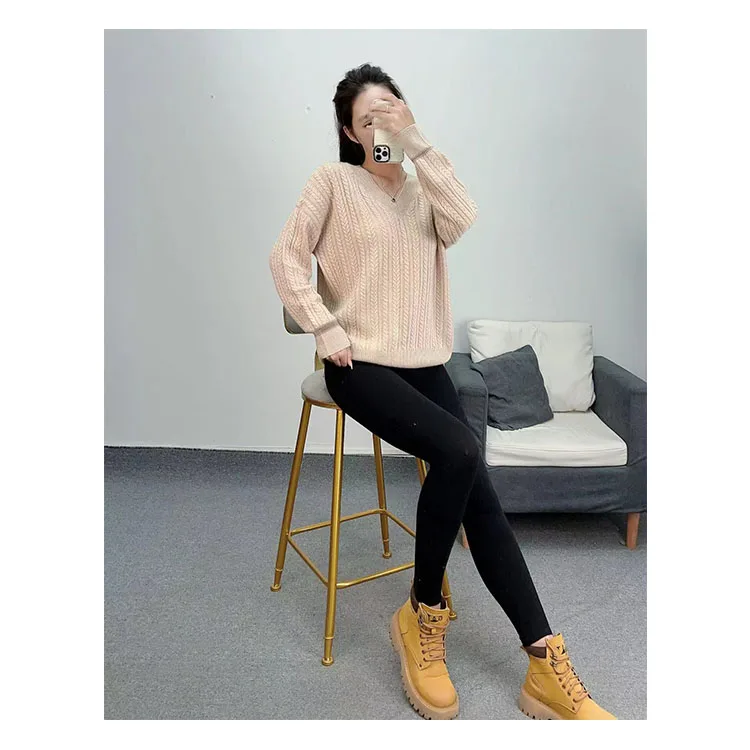 autumn winter pants seamless cashmere leggings for women  knit yoga cashmere trousers