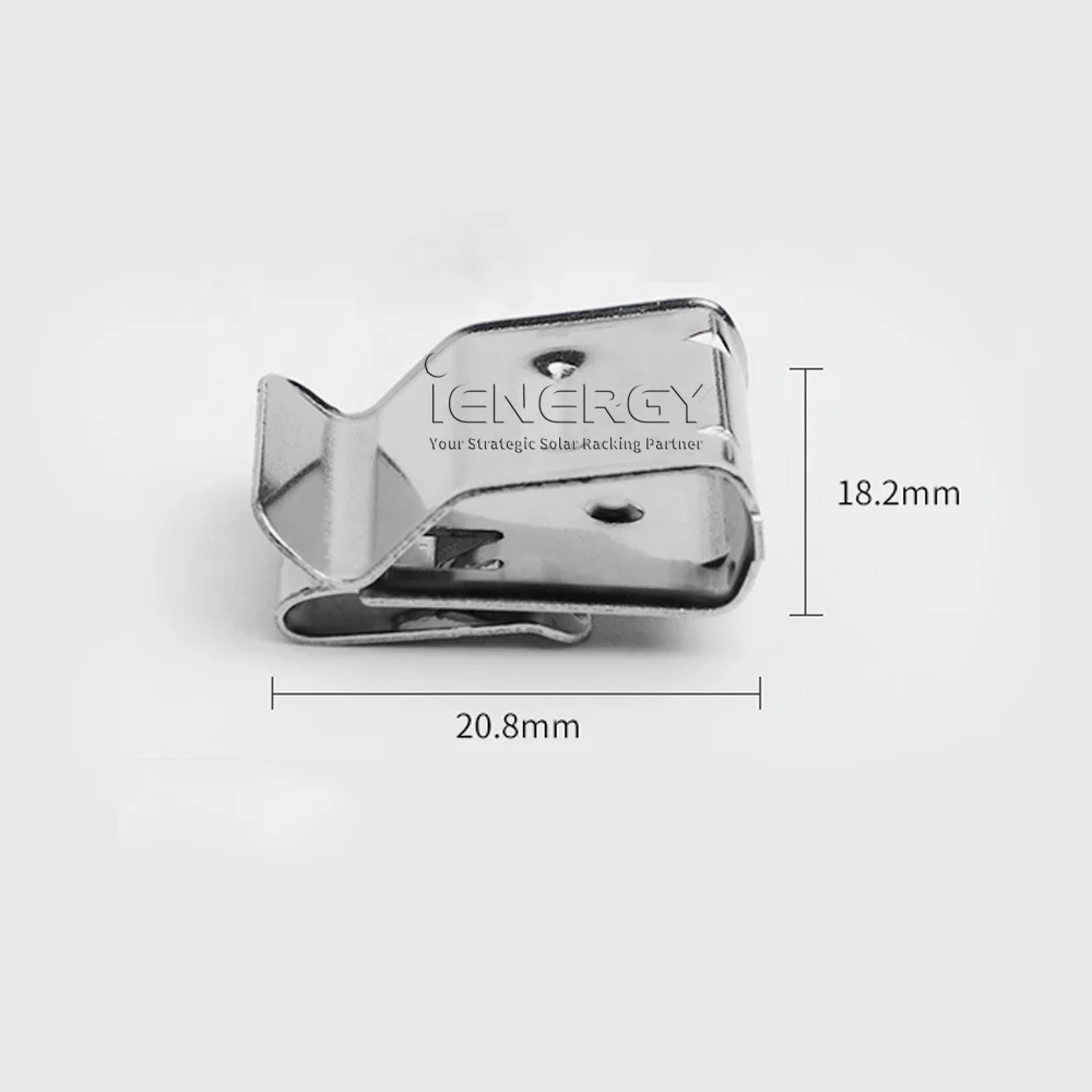 Solar Panel Mounting System Stainless Wire Clip PV Panel Solar Cable Clips  for 2 cables
