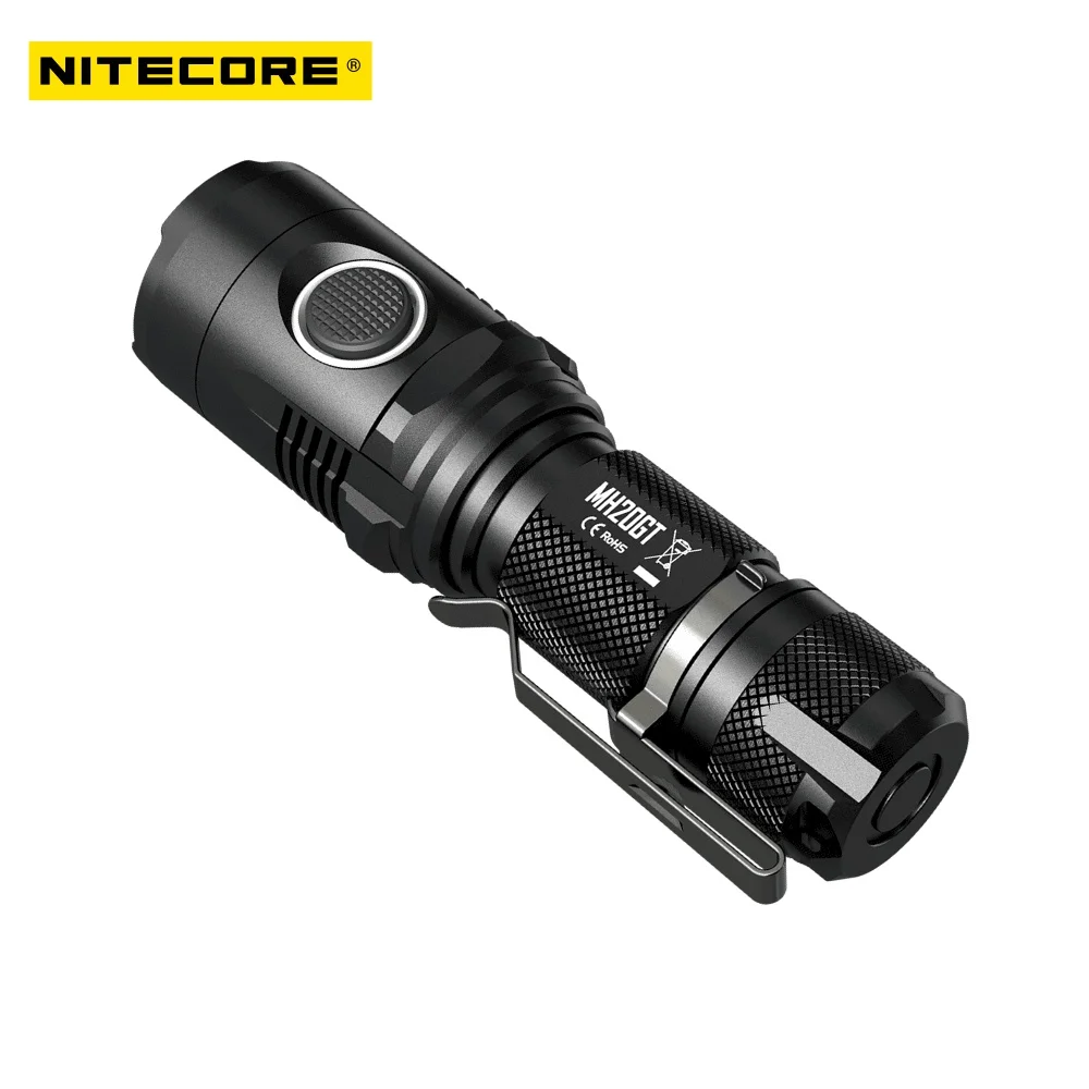 NITECORE MH20GT 362Meters 1000LM IPX8 Smallest Lightest 1x18650 rechargeable spotlight EDC Search Outdoor Camping led flashlight