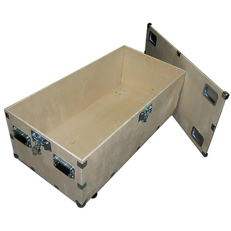 48 CRATE STYLE TRUNK CASES - 12 PLY WWHEELS - 4 PC STACKING SET