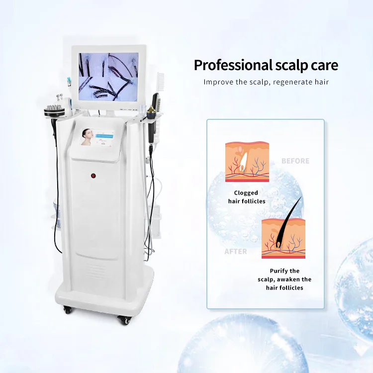 8 In 1 Skin And Scalp Hair Analysis Scalp Treatment Machine Hair Care Scalp Massager Beauty Salon