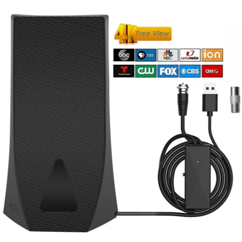 2024  New Private Model HDTV Antenna DVB-T2 Digital TV Antenna Amplifier VHF SMA 5m Aluminium Indoor Outdoor Use