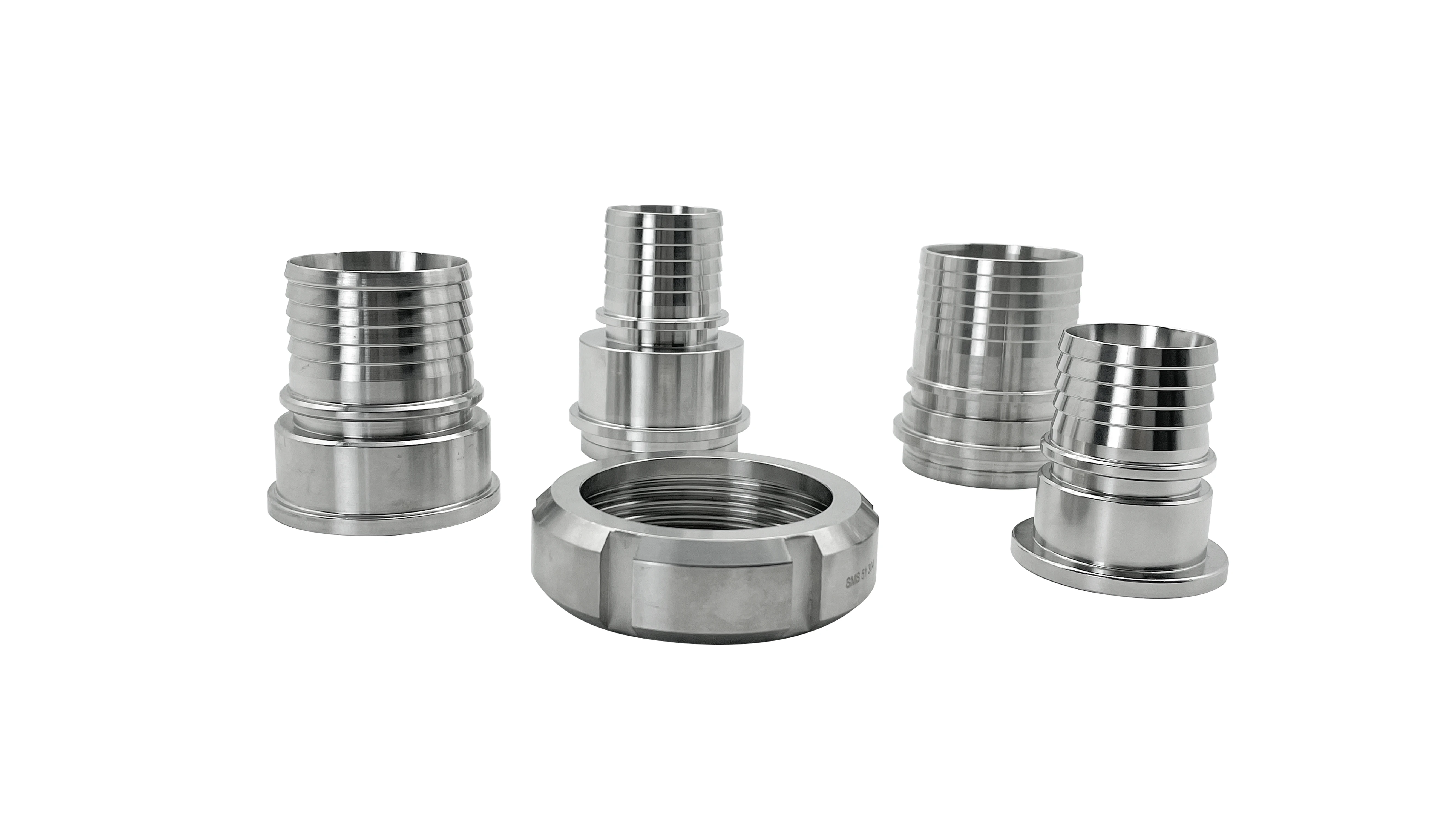 Tri Clamp Food Grade Pipe Fitting with Shank Stainless Steel 304/316L Sanitary Hose Adapter coupling