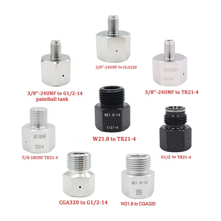 Co2 Tank Canister Regulator Adapter Adaptor Convert Soda Stream,Paintball,CGA320,W21.8 Cylinder to Air Tool, HomeBrew, Aquarium
