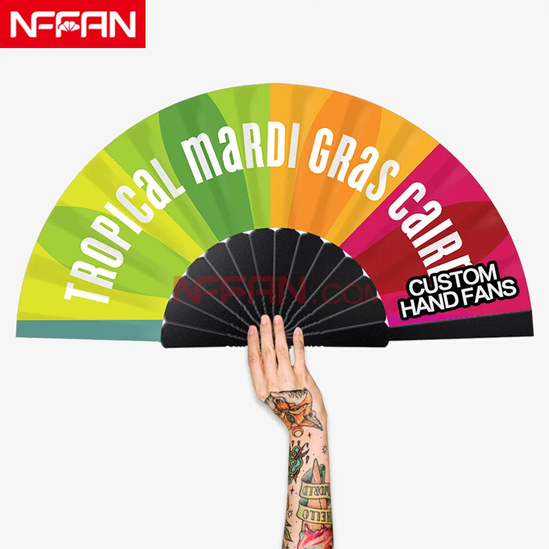 Custom Retractable Plastic Folding Handheld Fan Chinese Portable Foldable Hand Fan for Promotion Gift