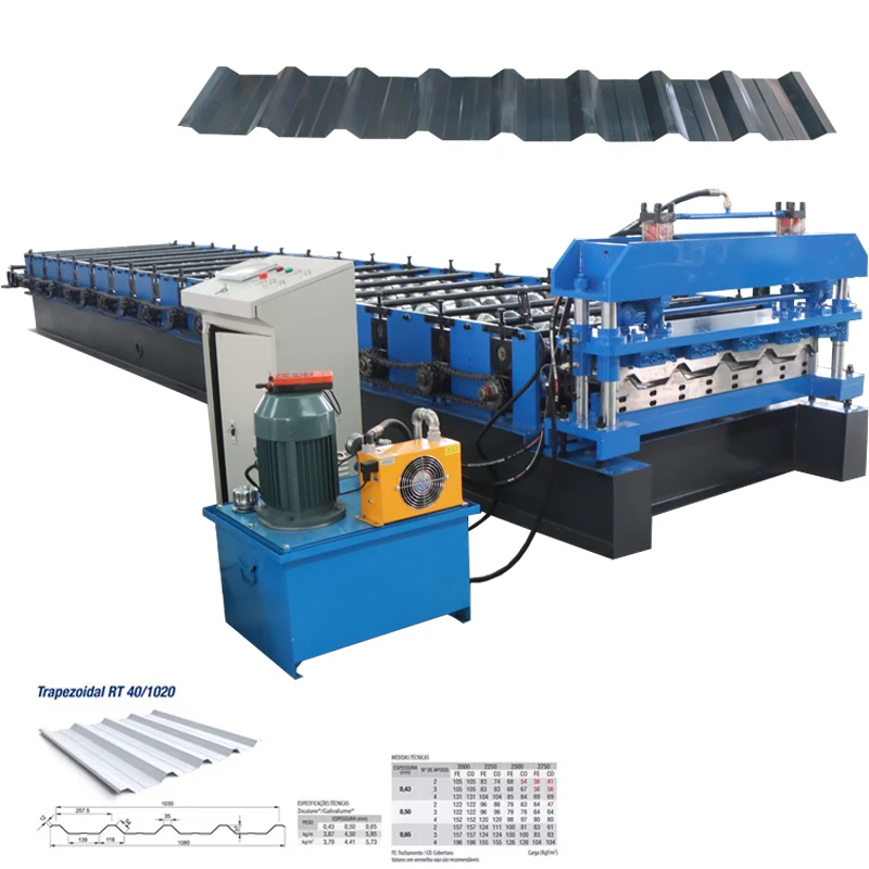 U Rib Panel PBR panel trapezoidal Metal Roof Tiles making machine Aluminum wall sheet cold roll forming machine