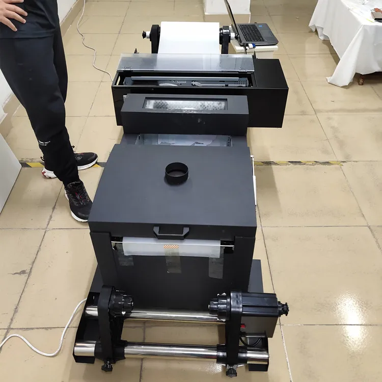 30cm roll to roll offset hot print printer automatic powder shaking and powder drying equipment