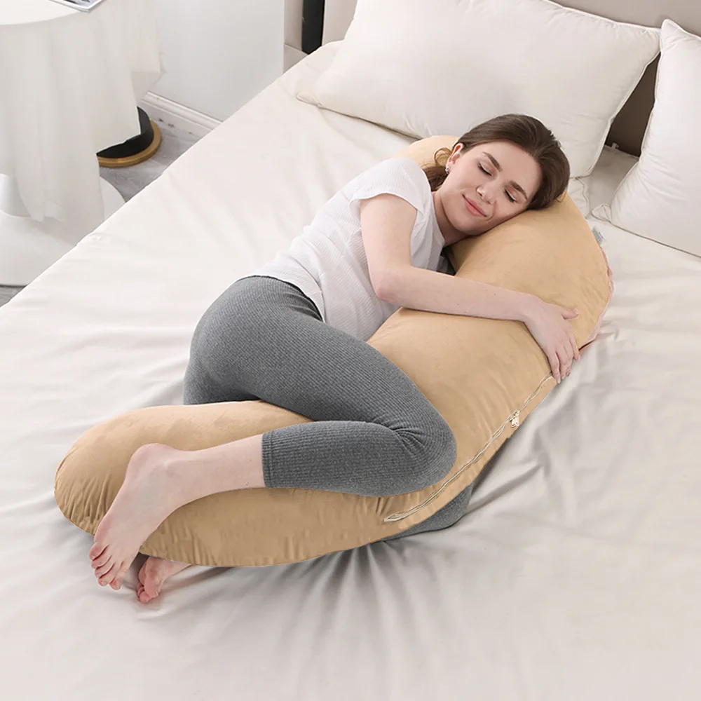 New arrival Custom Wholesale C-Shaped Super Soft Cotton Full Pregnancy Pillow & Maternity Body Pillow For Pregnant