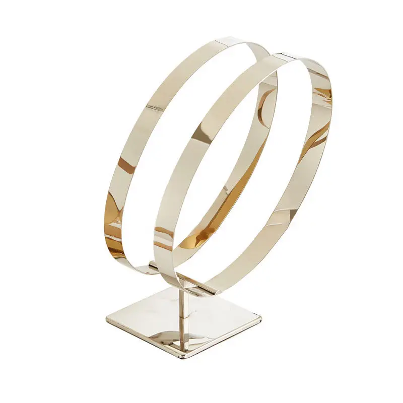 Wholesale Counter Stainless Steel Belt Hange Display Rack Gold Store Single Standing Belt Display Rack